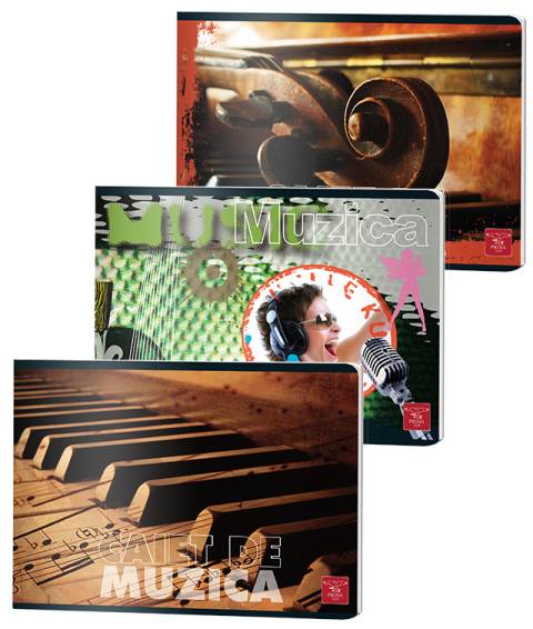 Caiet CLASIC Muzica 17x24cm, 24file 70gr