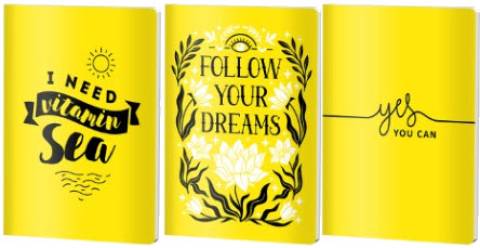 Caiet Dictando, A4, Pigna , coperta plastic, 60file, 70 gr, MIX GALBEN