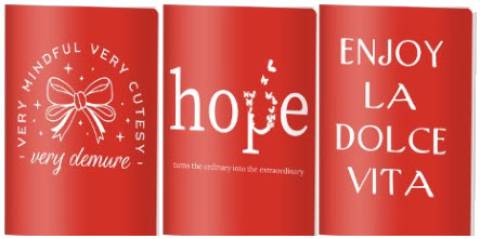 Caiet Dictando, A4, Pigna , coperta plastic, 60file, 70 gr, MIX ROSU