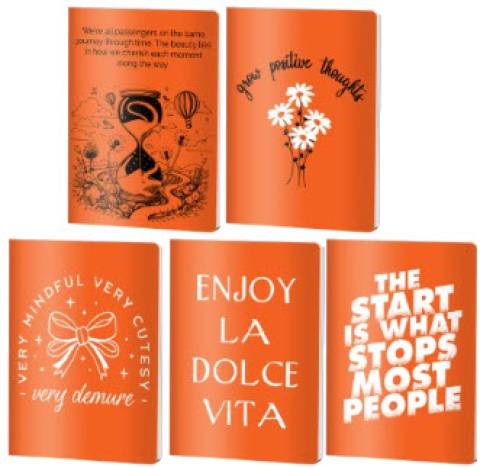 Caiet Matematica, A5, Pigna , coperta plastic, 48file, 70 gr, MIX ORANGE