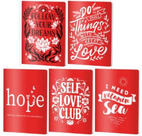 Caiet Matematica, A5, Pigna , coperta plastic, 48file, 70 gr, MIX ROSU