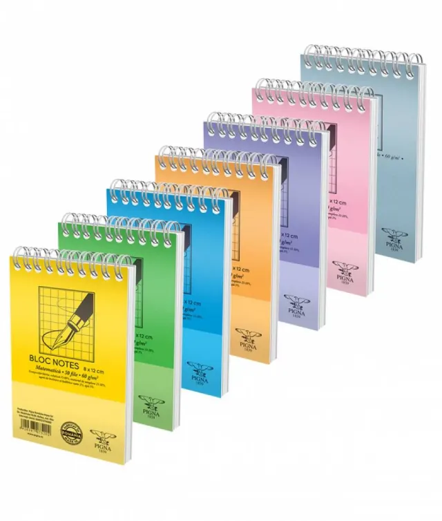 Blocnotes Spira A7, 8X12cm 50file matematica 60gr Basic