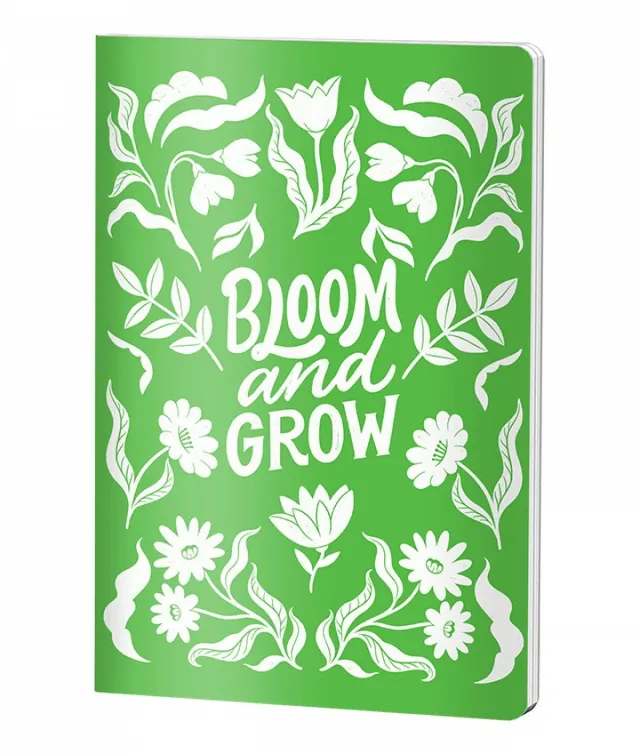 Caiet Capsat Matematica, A4, Pigna, coperta plastic, 60file, 70 gr, BLOOM AND GROW VERDE VM