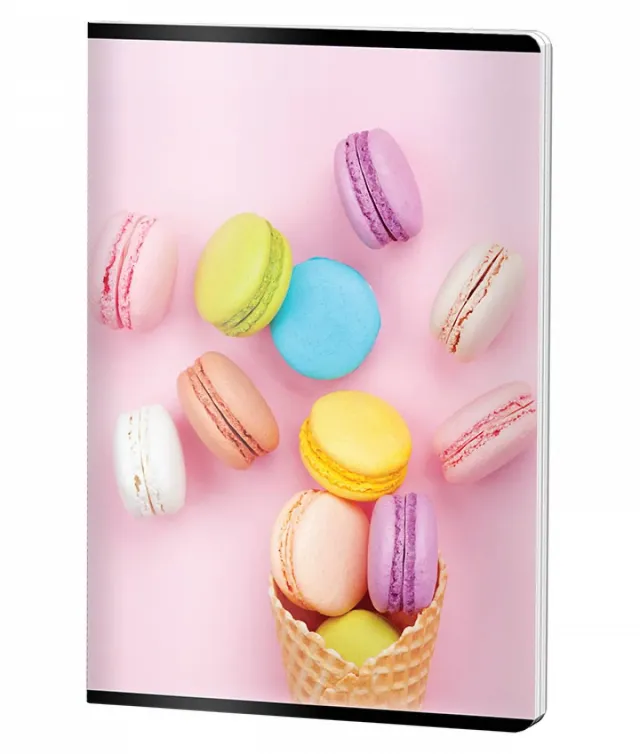 Caiet Capsat Matematica, A4, Pigna, coperta plastic, 60file, 70 gr, FETE MACARONS CJ