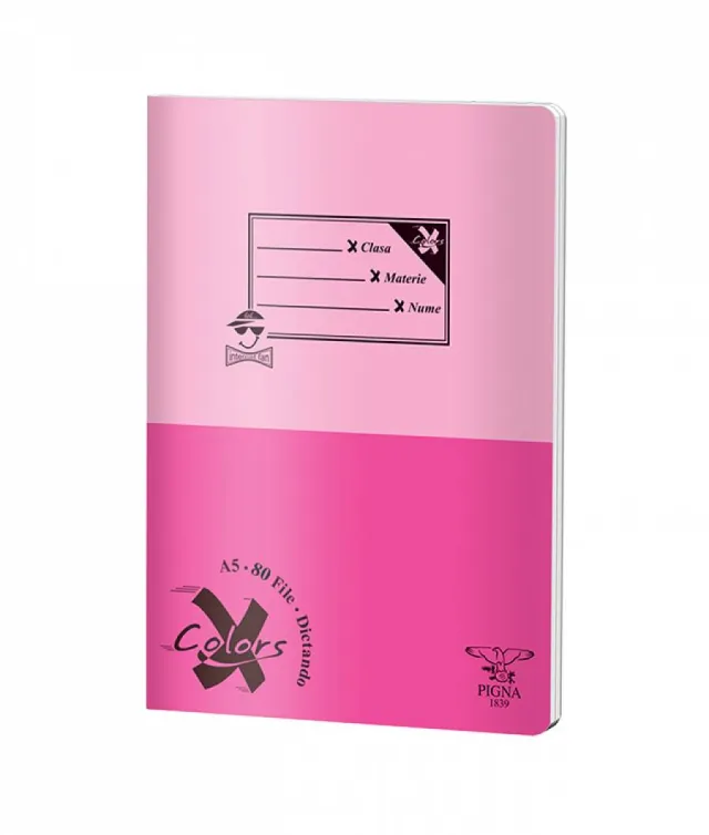 Caiet Dictando, A5, Pigna BASIC, 80file, 60 gr, MIX DESIGN – imaginea 6
