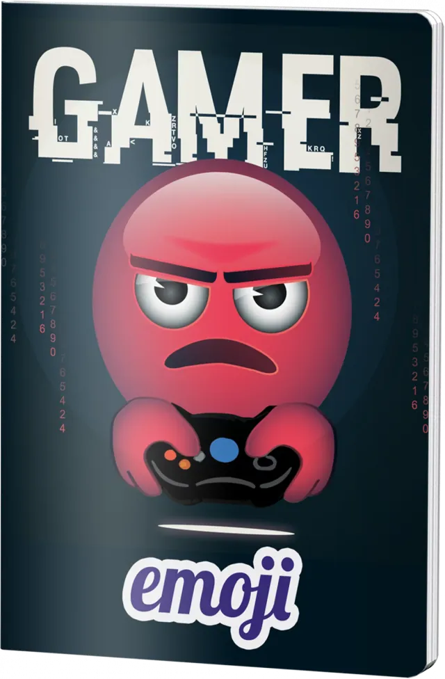 Caiet Matematica, A4 Studentesc, EMOJI CLASIC, 60file, 70gr, GAMER