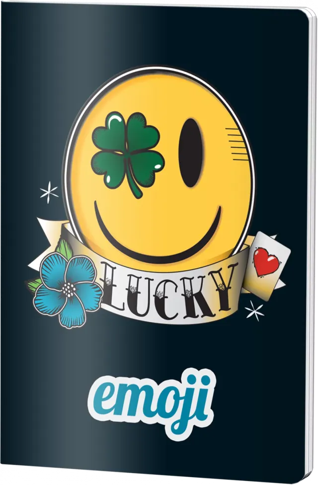 Caiet Matematica, A4 Studentesc, EMOJI CLASIC, 60file, 70gr, LUCKY