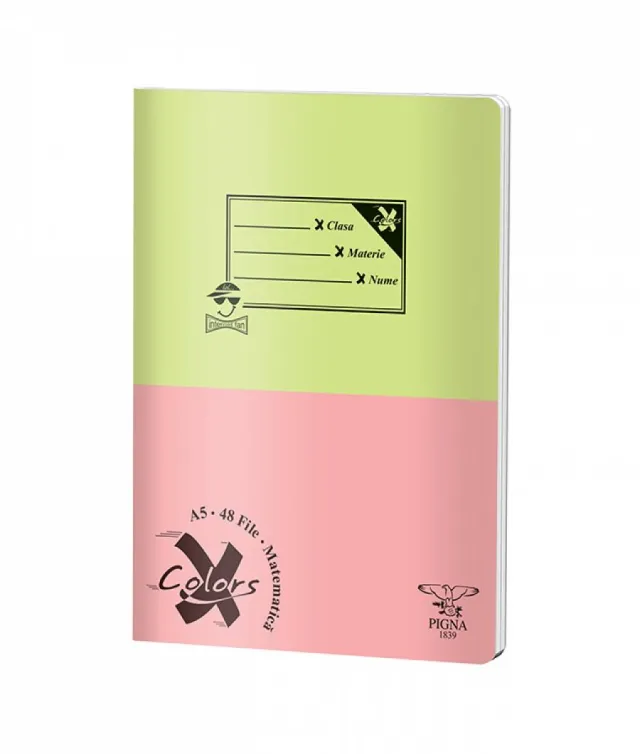 Caiet Matematica, A5, Pigna BASIC, 48file, 60 gr, MIX DESIGN – imaginea 2