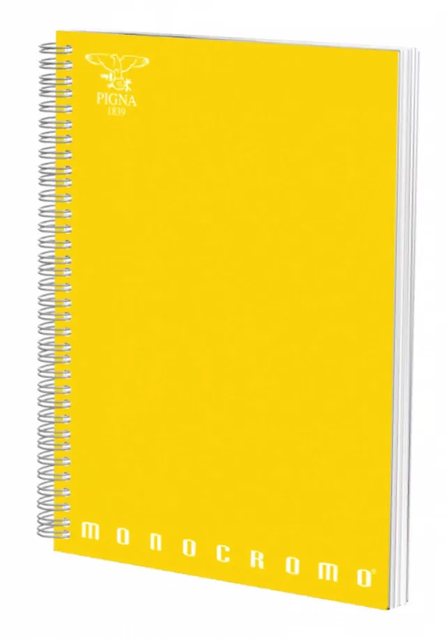 Caiet spira MONOCROMO A4 140file dictando GALBEN